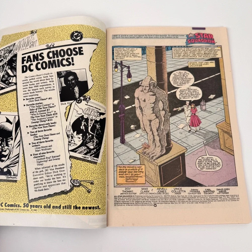 DC Comics All-Star Squadron Comic Book Crisis Crossover 1985  w/Board & Bag